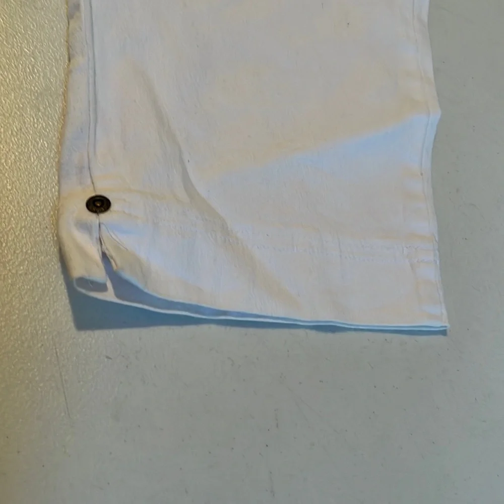 Route 66 size large white cropped stretch flat front elastic waist denim legging - Picture 10 of 12